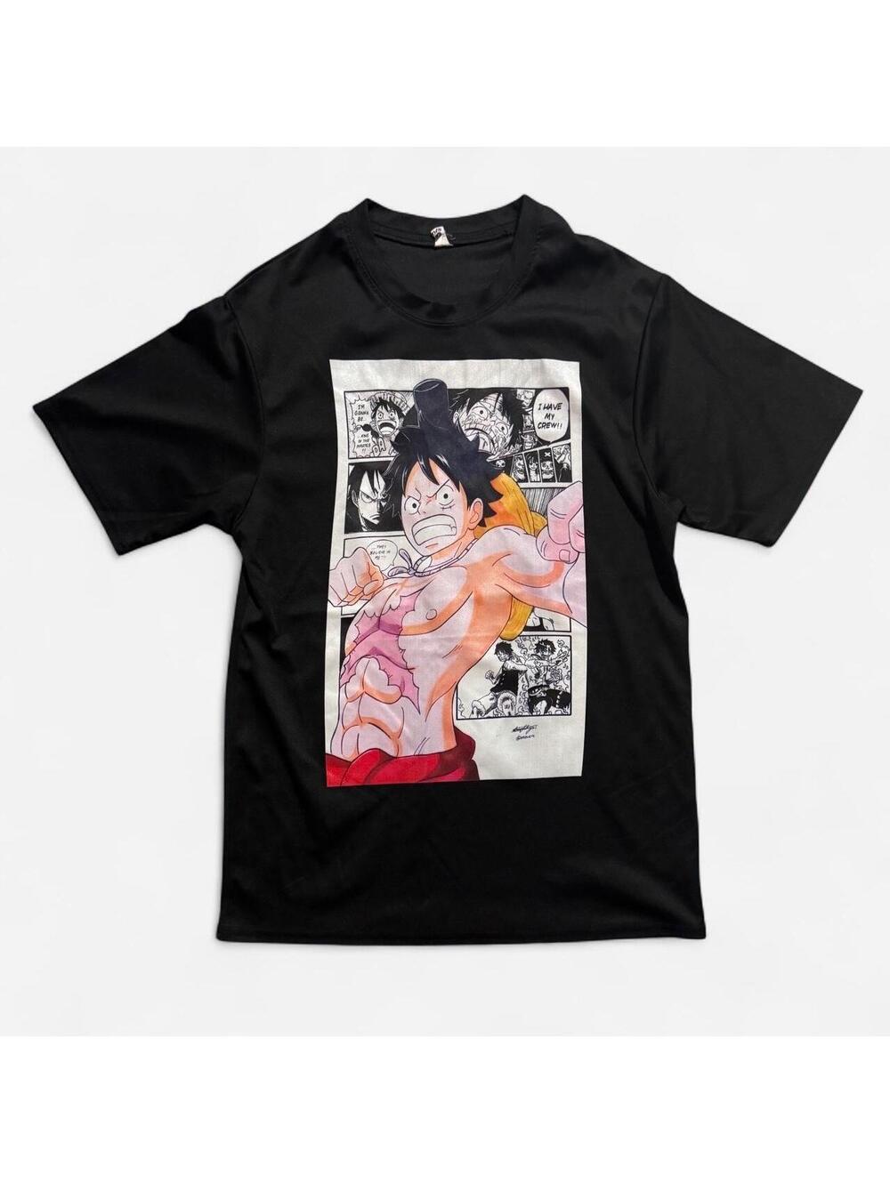 Onepiece Men's Black and Multi Tshirt